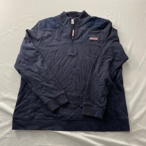 Vineyard Vines Womens Shep XL Navy Blue Quarter Zip Pullover Sweatshirt